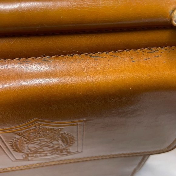 Vintage Belle Rose Black Leather Crossbody Bag Multi Pocket Organizer Handbag u - Picture 7 of 11